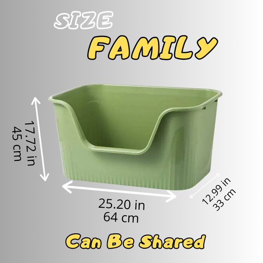 Extra Large Semi-Enclosed Cat Litter Box