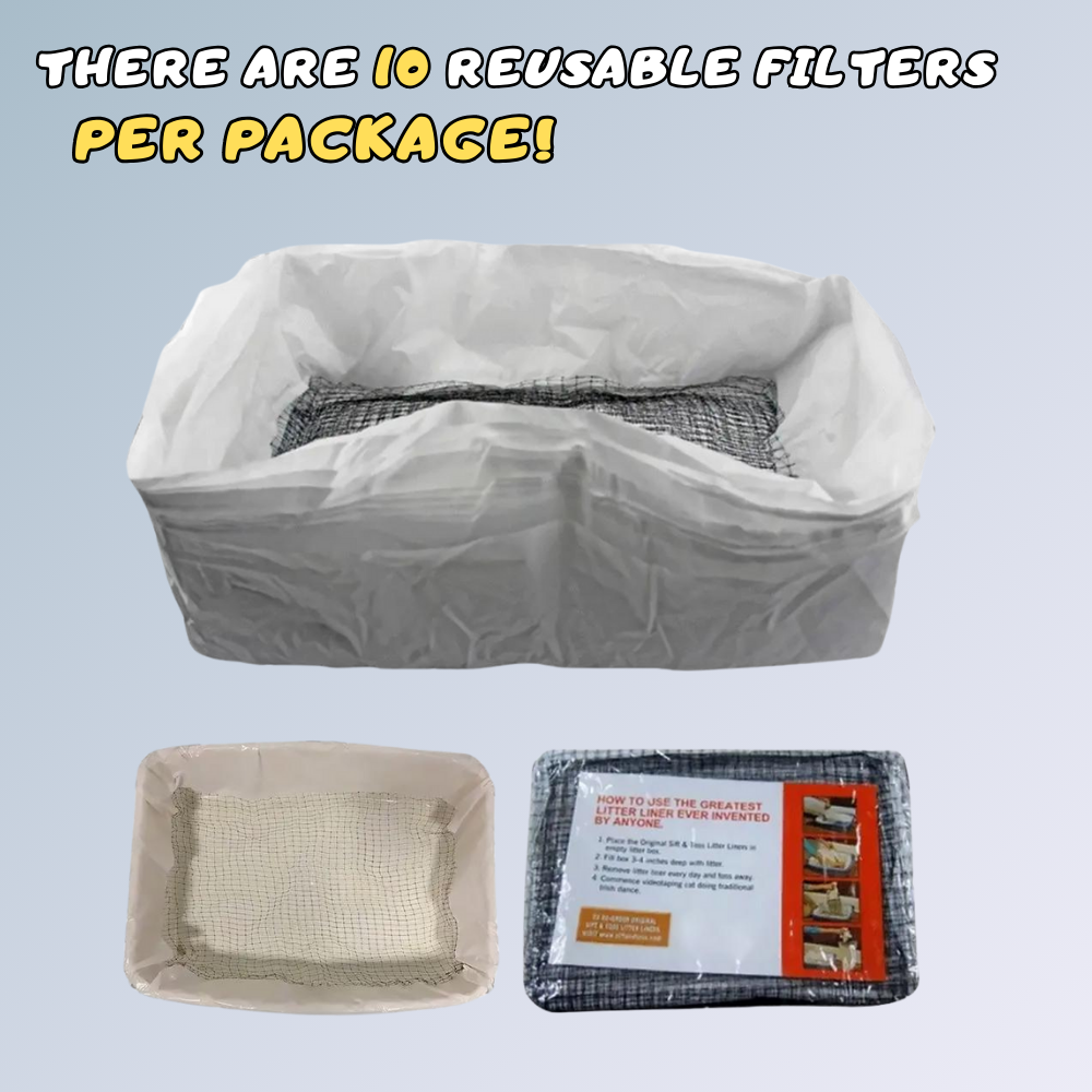 Eco-Friendly Reusable Litter Box Cleaning Mesh Net