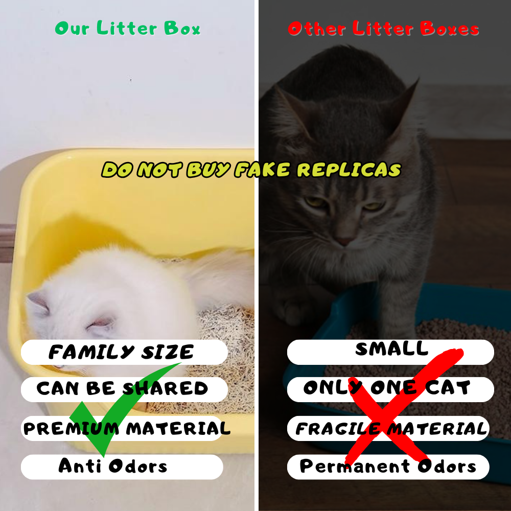 Extra Large Semi-Enclosed Cat Litter Box